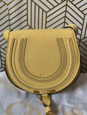 Chloe Yellow Crossbody Saddle Bag